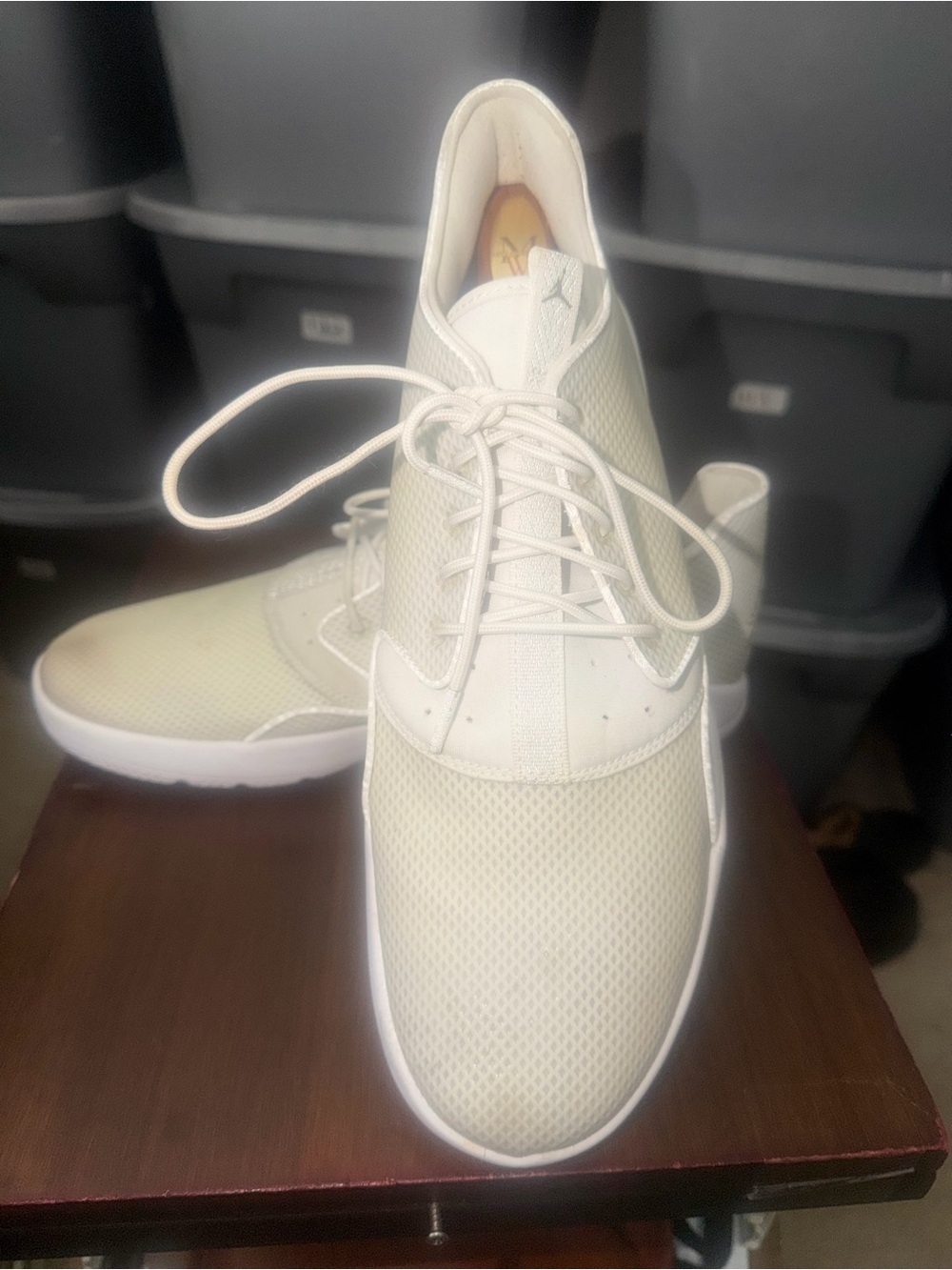 Men's air, Jordan eclipse Sz 11.5 Lightweight Breathable Lace Sneakers cream(127